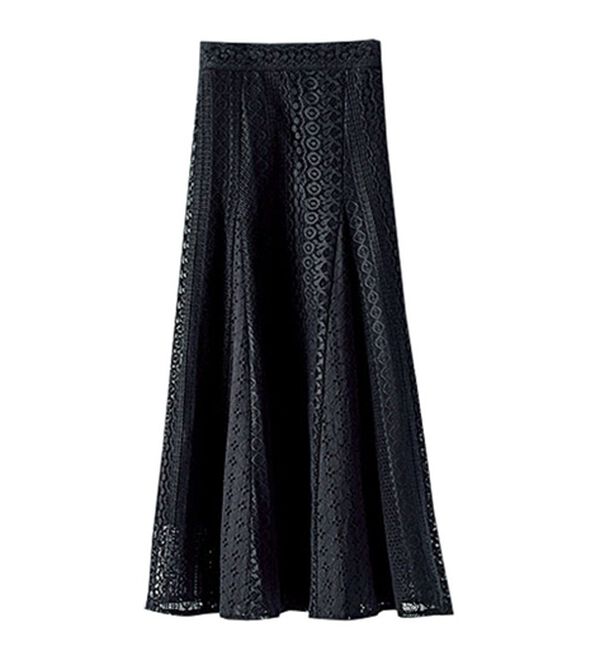 BELLUNA（ベルーナ）の「レース切替デザインフレアースカート（ロングスカート）」｜詳細画像