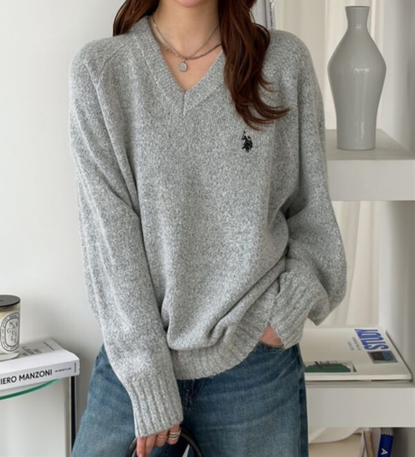 GeeRA（ジーラ）の「【Ｕ．Ｓ．ＰＯＬＯ　ＡＳＳＮ．】Ｖネックニット（ニット・セーター）」｜詳細画像