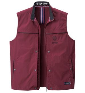 「＜ダンロップ・リファインド＞手ぶらでお出かけ便利ベスト（メンズベスト）」｜ワイン