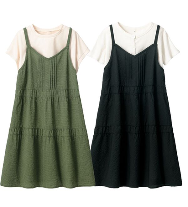 ルフラン（ルフラン）の「【２色組】【ｐｌｕｓＯＮＥ】４点カバーチュニック（チュニック）」｜2色組
