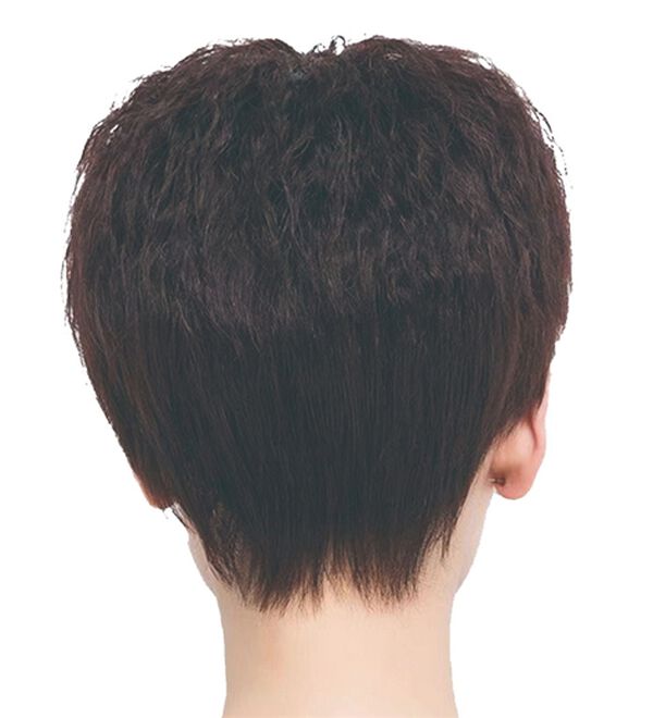 「人毛１００％ウェーブヘアつむじピース（ウィッグ・ヘアピース・エクステ）」｜詳細画像