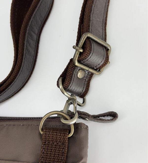 「縁起の良い瓢箪柄印伝と姫路レザーの２ＷＡＹショルダー（メンズショルダーバッグ）」｜詳細画像