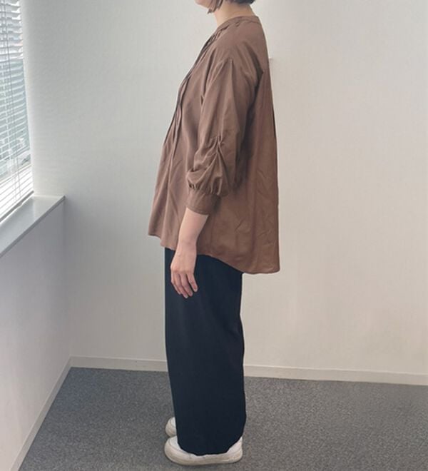 BELLUNA（ベルーナ）の「サテン調ピンタックシャツチュニック（チュニック）」｜詳細画像