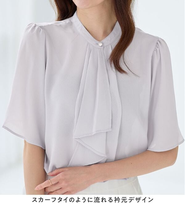 alotta（アロッタ）の「大人上品スカーフタイブラウス（ブラウス）」｜詳細画像