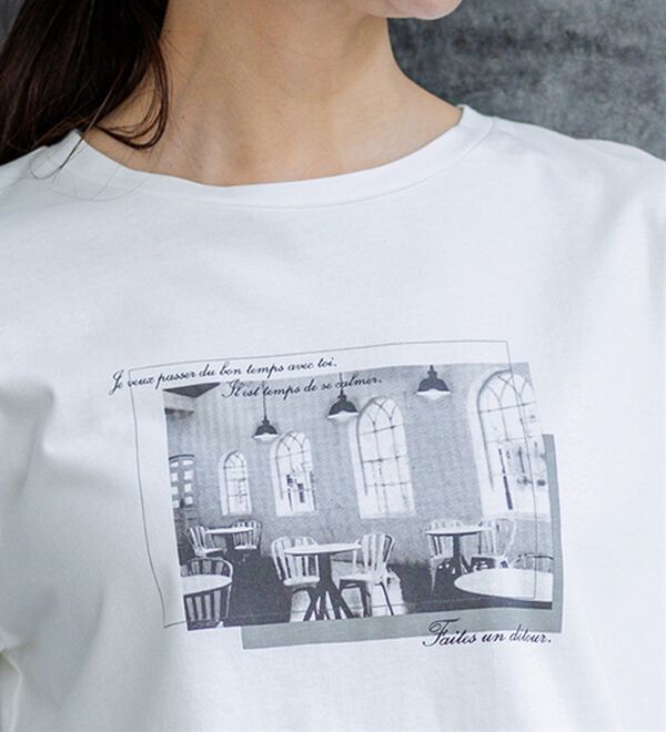 BELLUNA（ベルーナ）の「【着回しのミカタ！】綿100％大人顔サマ見えプリントロンT（カットソー）」｜詳細画像