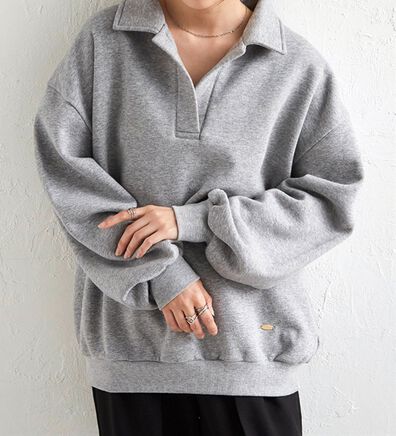 RANAN（ラナン）の「あったか裏起毛衿付きオーバーサイズスウェット（トレーナー・スウェット）」