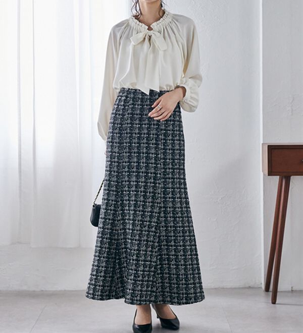 RANAN（ラナン）の「ツイードマーメイドスカート（ロングスカート）」｜詳細画像