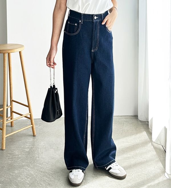 ハイウエストストレートデニム - ベルーナ【公式】