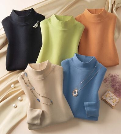 LAVIENNE（ラヴィエンヌ）の「【５色組】綿１００％おしゃれなお買得トップス（肌着・インナーウェア）」