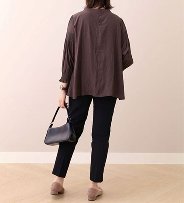 BELLUNA（ベルーナ）の「ビンテージサテンシャーリング使いブラウス（ブラウス）」｜詳細画像