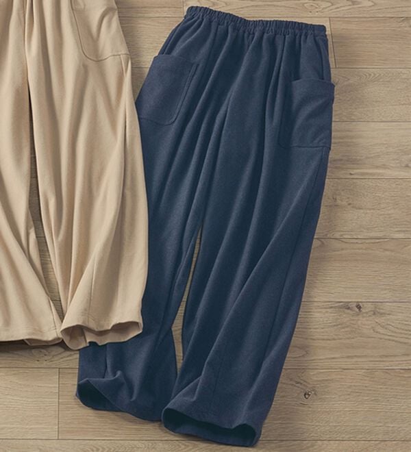 BELLUNA（ベルーナ）の「杢調ストレッチ素材コロンパンツ（フルレングスパンツ）」｜杢インディゴ