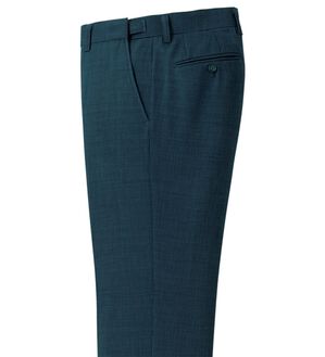 「裾上げ済吸汗速乾アジャスター付スラックス（メンズスラックス）」｜ネイビー