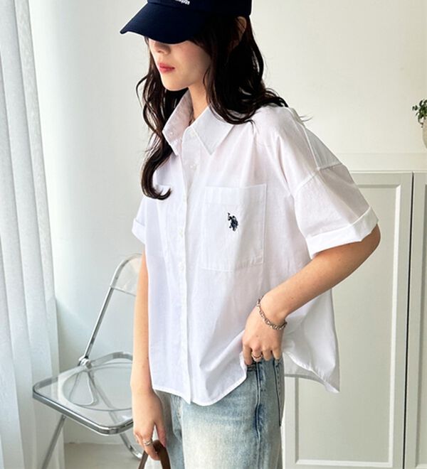 GeeRA（ジーラ）の「【ＵＳ．ＰＯＬＯ．ＡＳＳＮ】オーバーサイズ半袖シャツ（シャツ）」｜詳細画像