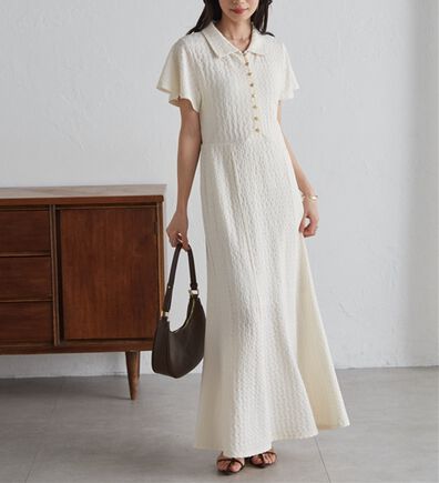 RANAN（ラナン）の「フレアスリーブマーメードポロワンピ（その他ワンピース）」