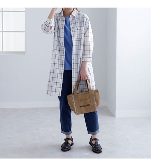 BELLUNA（ベルーナ）の「＜ｓｏｒａｆｕｋｕ＞柔らか綿100％シャツワンピース（シャツワンピース）」｜詳細画像