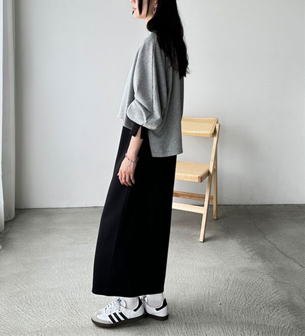 GeeRA（ジーラ）の「配色裏毛スウェットセットアップワンピース（カットソーワンピース）」｜詳細画像