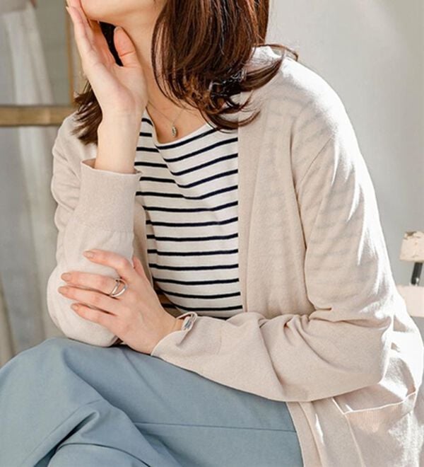 BELLUNA（ベルーナ）の「ヒンヤリ冷感！洗えるロング丈カーディガン（ニットカーディガン）」｜詳細画像