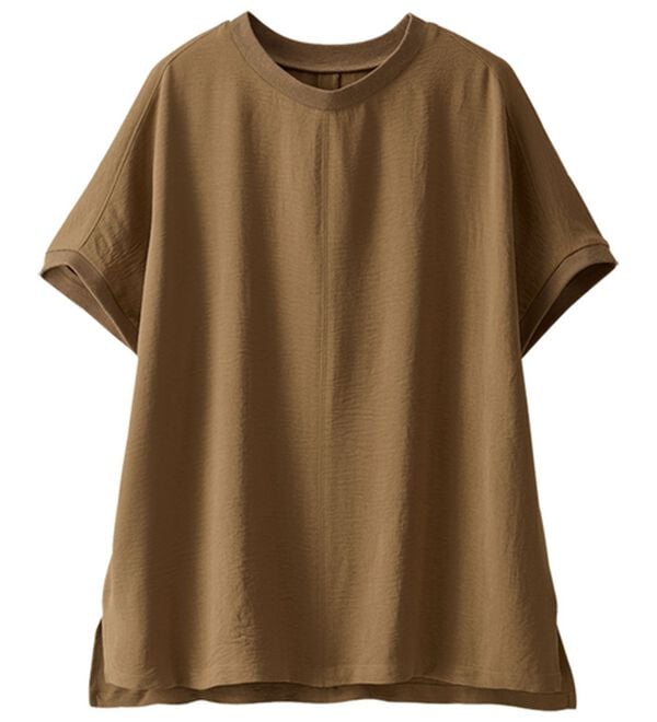 BELLUNA（ベルーナ）の「ビンテージ調素材リブ使いゆったりブラウス（ブラウス）」｜詳細画像