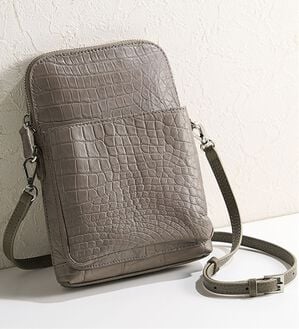 ルフラン（ルフラン）の「＜ロダニア＞クロコダイルショルダー（ショルダーバッグ）」｜トープ