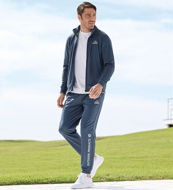 「＜アウトドアプロダクツ＞カチオン杢アクティブジャージ上下セット（メンズルームウェア）」｜詳細画像