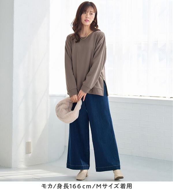 alotta（アロッタ）の「サイドジップあったか裏起毛プルオーバー（トレーナー・スウェット）」｜詳細画像