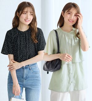 alotta（アロッタ）の「インコーデもすっきり決まる！前後２ＷＡＹケープ風ブラウス（ブラウス）」｜詳細画像