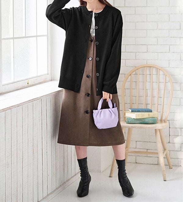 BELLUNA（ベルーナ）の「洗える！軽い！配色使いニットカーディガン（ニットカーディガン）」｜詳細画像