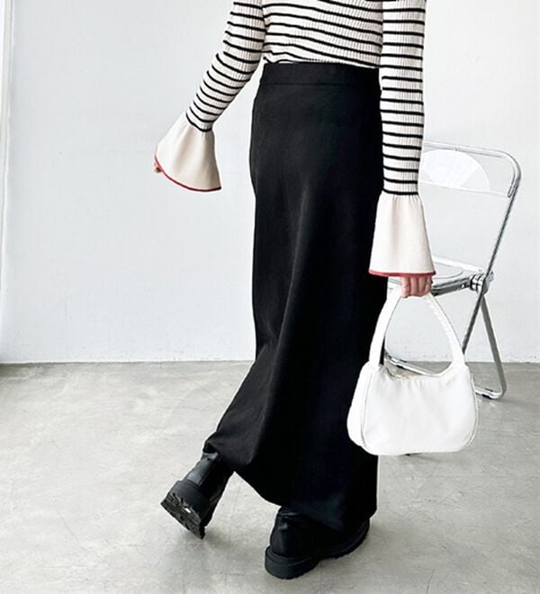 GeeRA（ジーラ）の「オープンファスナーストレートスカート（ロングスカート）」｜詳細画像