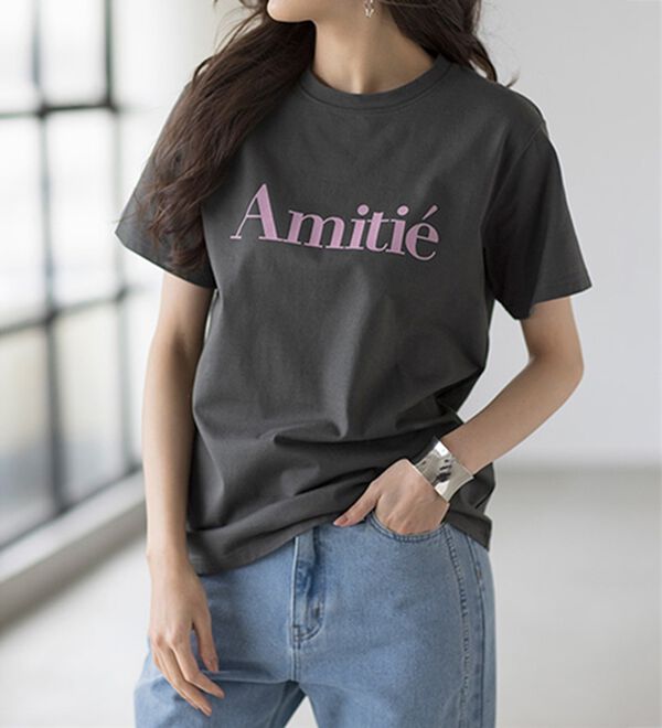 RANAN（ラナン）の「フロッキープリントロゴＴ（Tシャツ）」｜詳細画像