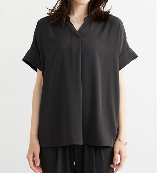 BELLUNA（ベルーナ）の「〈オフィス対応〉スキッパーブラウス（ブラウス）」｜詳細画像