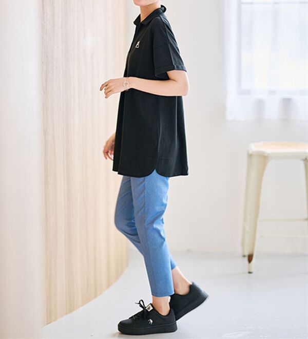 RANAN（ラナン）の「＜ＦＩＬＡ＞吸汗速乾・ＵＶ対策　鹿の子チュニックポロシャツ（チュニック）」｜詳細画像