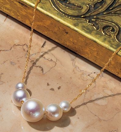 ルフラン（ルフラン）の「１８金あこや真珠グラデーションネックレス（ネックレス・ペンダント）」