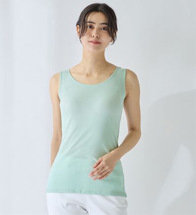 LAVIENNE（ラヴィエンヌ）の「【ムレ嫌いさん必見！】綿１００％涼しいタンクトップインナー＜さらりラボ＞（肌着・インナーウェア）」