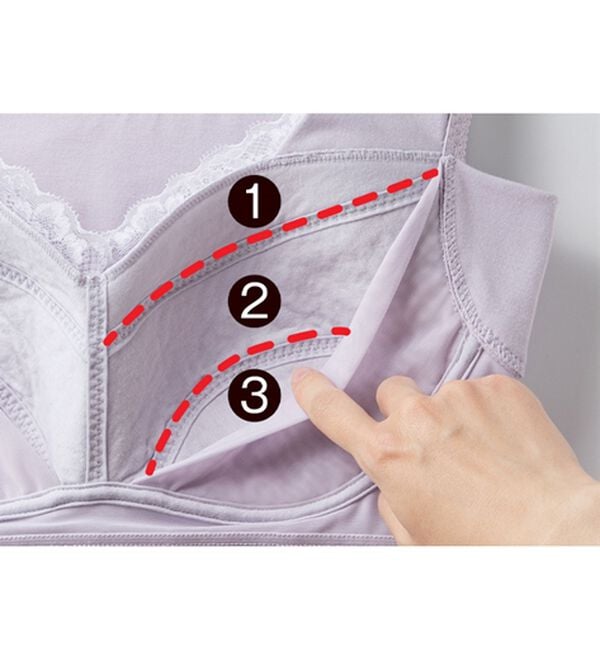 「【３色組】グラマーさんの吸汗速乾ブラキャミ（肌着・インナーウェア）」｜詳細画像