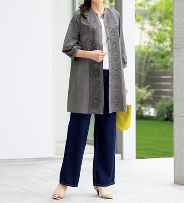 ルフラン（ルフラン）の「パネル刺しゅうのチュニックワンピ＜ラネルティ＞（チュニック）」｜詳細画像