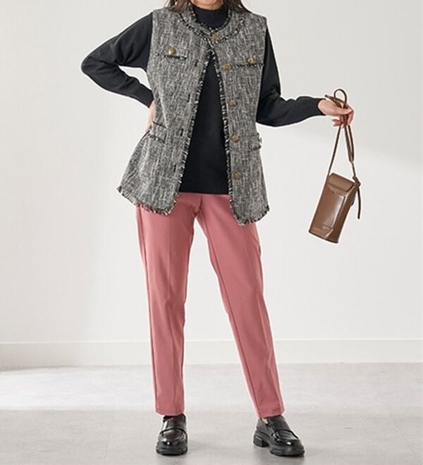 BELLUNA（ベルーナ）の「静電防止！洗えるウール入り透かし編みセーター（ニット・セーター）」｜詳細画像