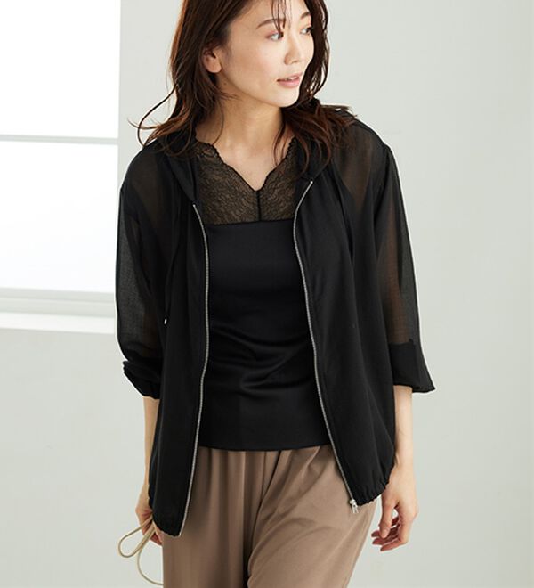 BELLUNA（ベルーナ）の「レース素材カップ付タンクトップ（タンクトップ・キャミソール）」｜詳細画像