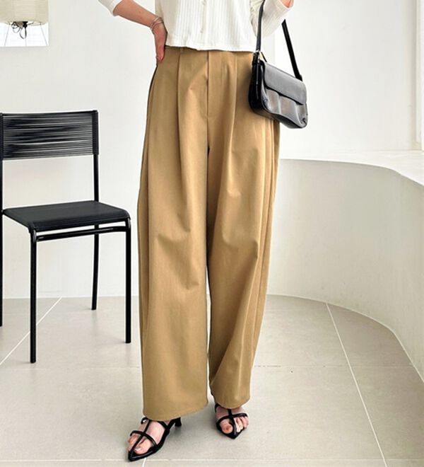 GeeRA（ジーラ）の「楽なのに美脚見えワイドカーブパンツ（フルレングスパンツ）」｜詳細画像