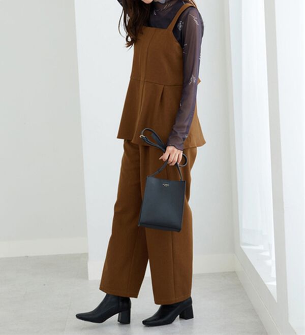 BELLUNA（ベルーナ）の「【2点セット】ウーリッシュ素材ビスチェセットアップ（セットアップ）」｜詳細画像