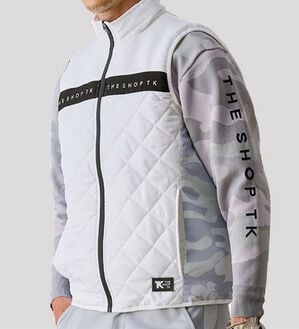 「＜ザ　ショップ　ティーケー＞軽量ストレッチカモフラ柄ベスト（メンズベスト）」｜詳細画像