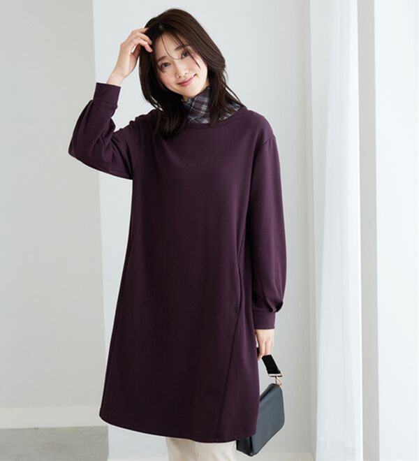 BELLUNA（ベルーナ）の「【重ね着インナー】シアー素材ハイネックインナープルオーバー（カットソー）」｜詳細画像