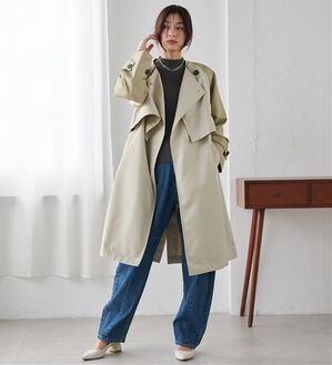 RANAN（ラナン）の「【2点セット】マルチウェイレイヤードコート（ロングコート）」｜カーキ系