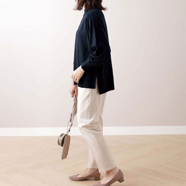 BELLUNA（ベルーナ）の「編地切替デザインニットプルオーバー（ニット・セーター）」｜詳細画像