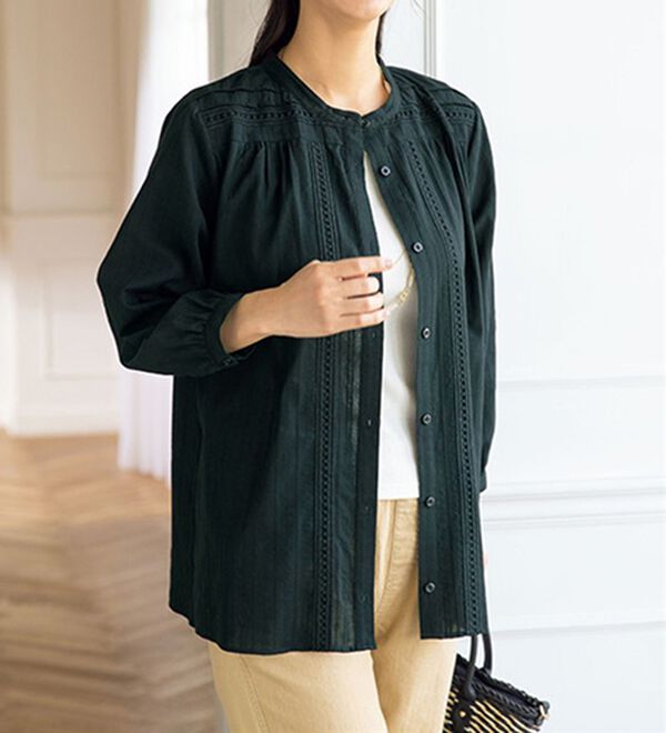 ルフラン（ルフラン）の「【３色組】今日もあしたも可愛い。綿１００％ブラウス（ブラウス）」｜詳細画像