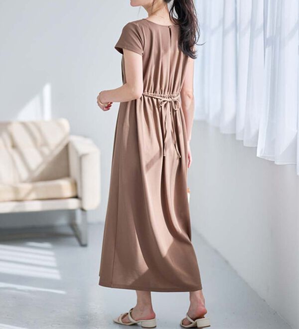 RANAN（ラナン）の「上品見えバックギャザーワンピース（その他ワンピース）」｜詳細画像