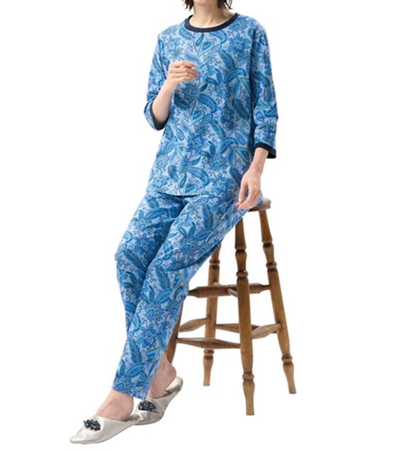 ルフラン（ルフラン）の「【２着組】夏の綿１００％トラベルパジャマ（パジャマ・ルームウェア）」｜詳細画像