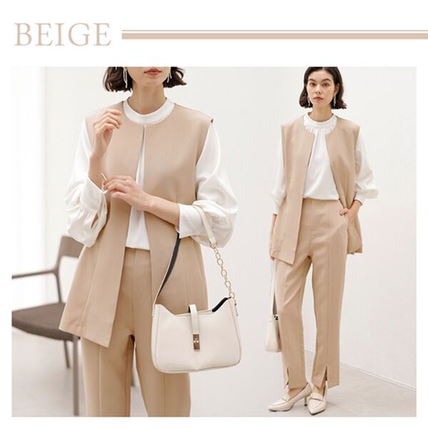 GeeRA（ジーラ）の「【入卒式/セレモニー】ペプラムベストセットアップスーツ（パンツスーツ）」｜詳細画像