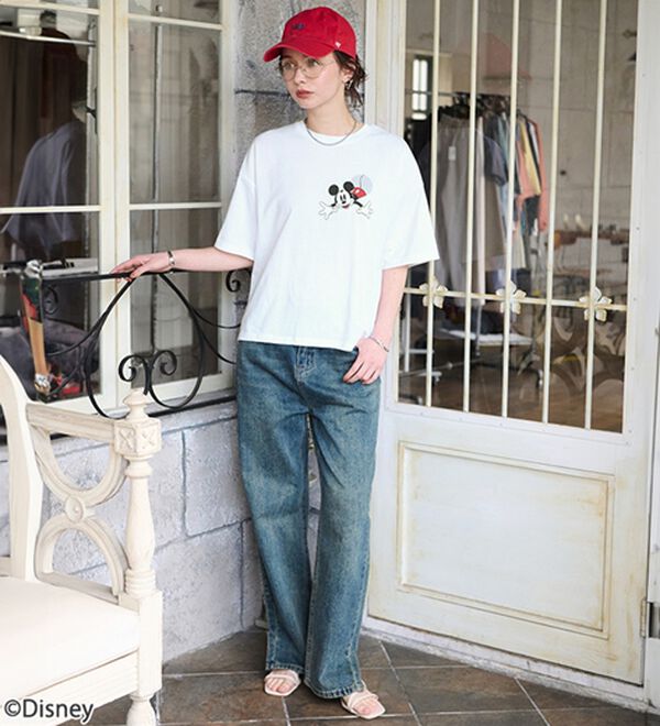 BELLUNA（ベルーナ）の「＜Ｄｉｓｎｅｙ＞綿混素材ゆるっとＴシャツ（カットソー）」｜詳細画像