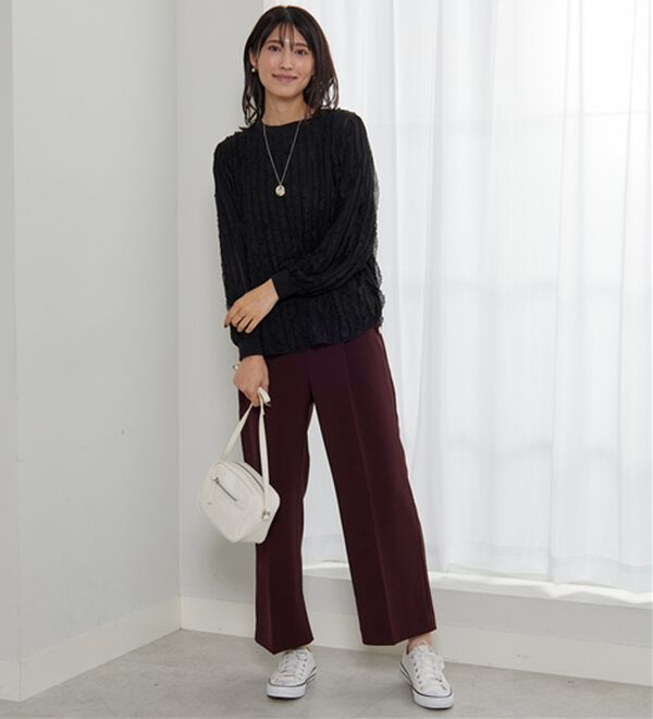 BELLUNA（ベルーナ）の「フリルジャカード素材プルオーバー（カットソー）」｜詳細画像