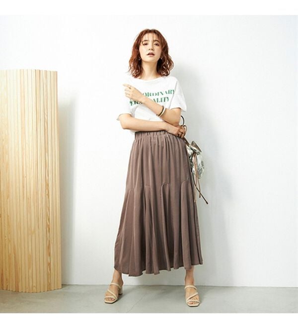 GeeRA（ジーラ）の「切替フレアーロングスカート（ロングスカート）」｜詳細画像